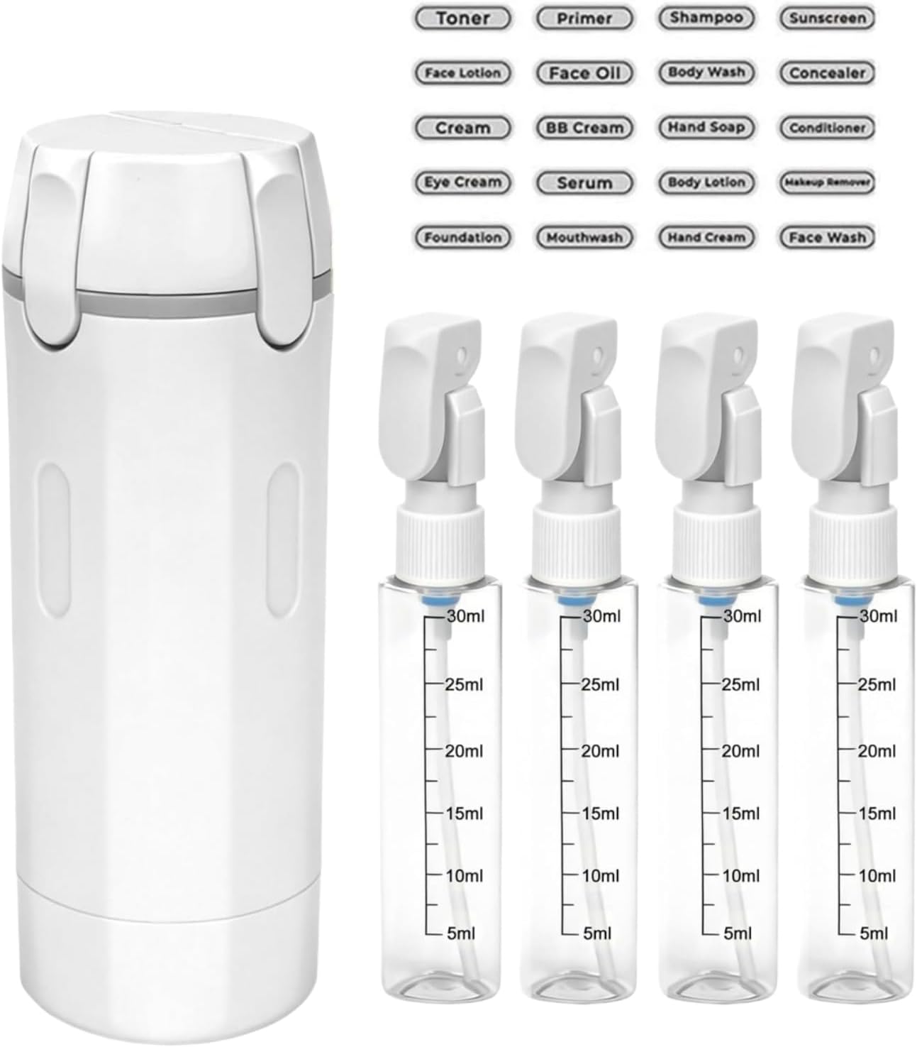 Dispensador de viaje 4 en 1, b - Perfume Quotes reseña y precio